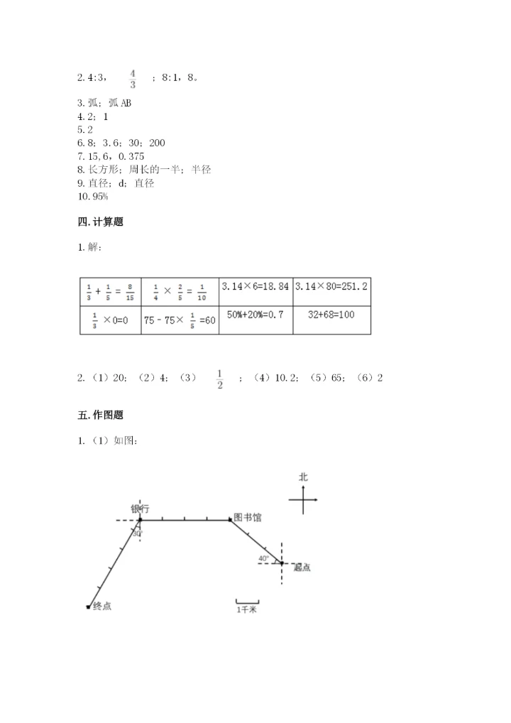 2022人教版六年级上册数学期末测试卷精品（满分必刷）.docx