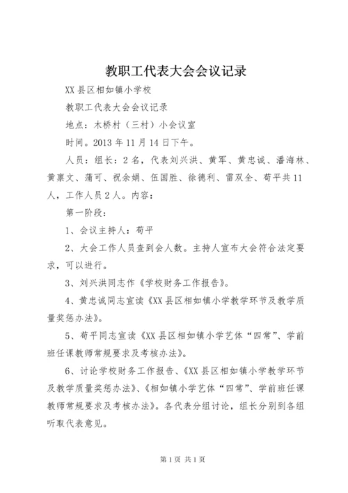 教职工代表大会会议记录.docx