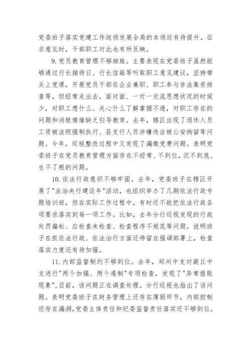 关于巡视整改专题民主生活会发言提纲.docx