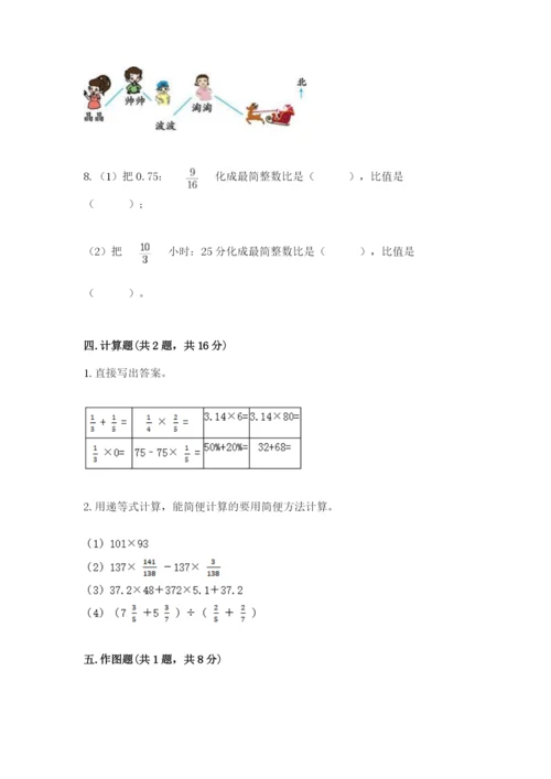 小学六年级数学上册期末考试卷附答案（综合卷）.docx