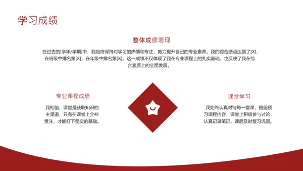 红色简约风奖学金申请答辩PPT