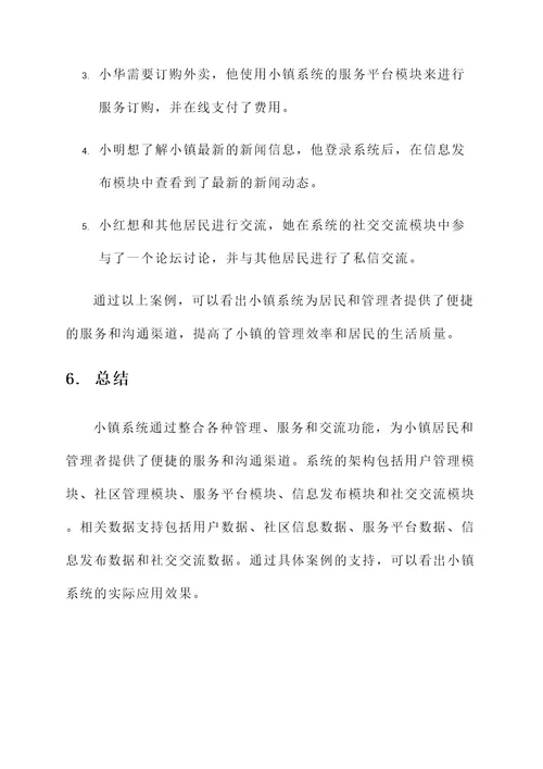 小镇系统解决方案