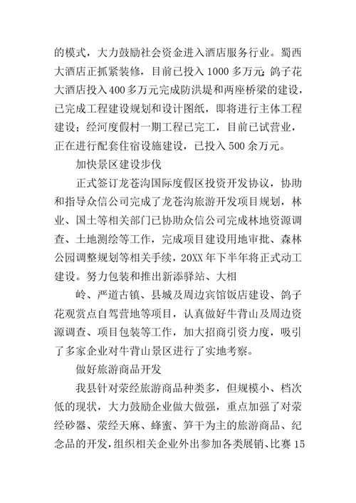 上半年旅游安全工作总结范文