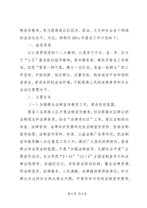 社区七五普法工作计划范文.docx