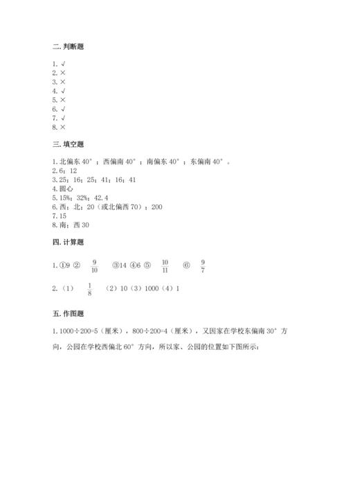 小学六年级上册数学期末考试卷附参考答案【突破训练】.docx