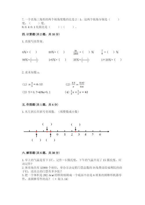 人教版六年级下册数学期末测试卷（考点精练）.docx