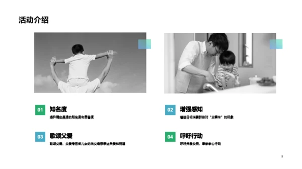 蓝色父亲节营销活动策划方案PPT案例