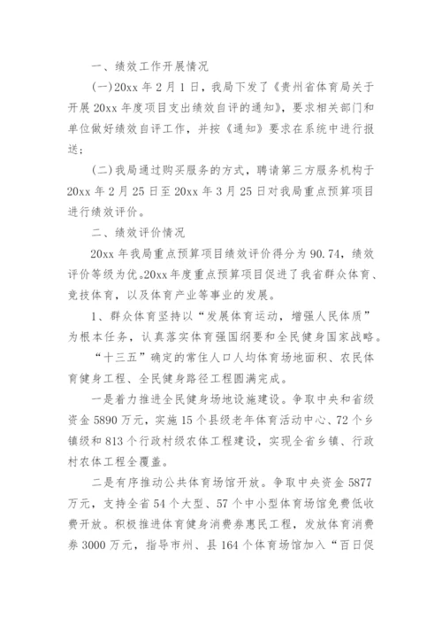 财政部门整体支出绩效评价报告.docx