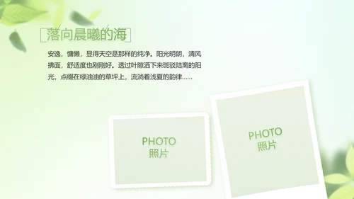 遇夏文艺小清新工作总结汇报动态PPT