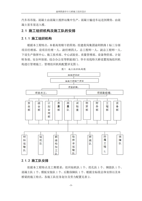 --双线特大桥组织设计--课程设计.docx