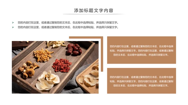 传统中国风养生食疗药膳食补PPT模板