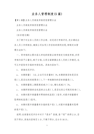 业务人管理制度(5篇).docx