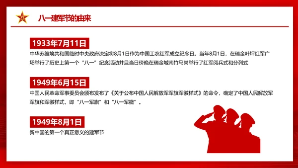 八一建军节热血铸军魂PPT课件模板