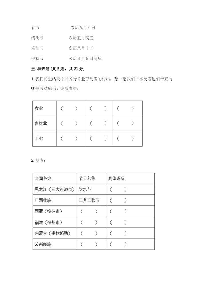 部编版四年级下册道德与法治期末测试卷及答案（全国通用）.docx
