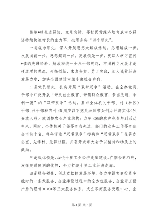 乡镇经济发展的考察报告范文.docx