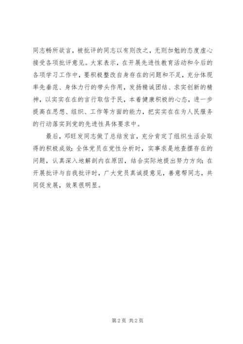 支部召开组织生活会情况汇报.docx