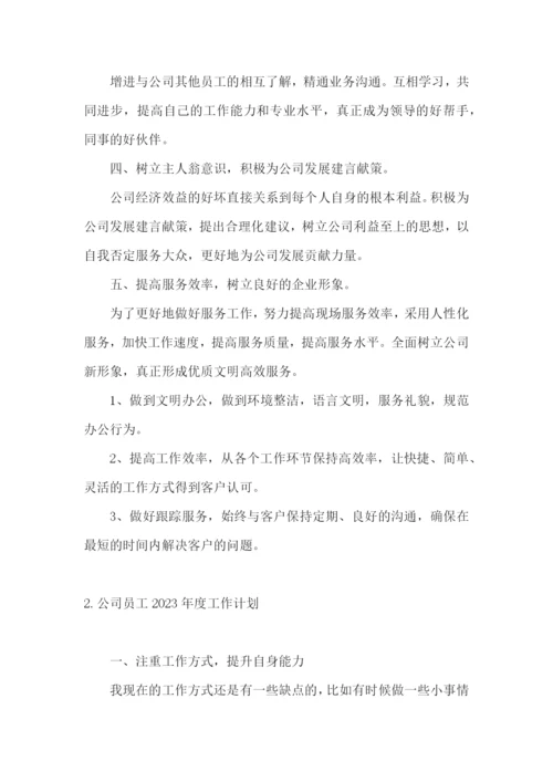 公司员工2023年度工作计划.docx