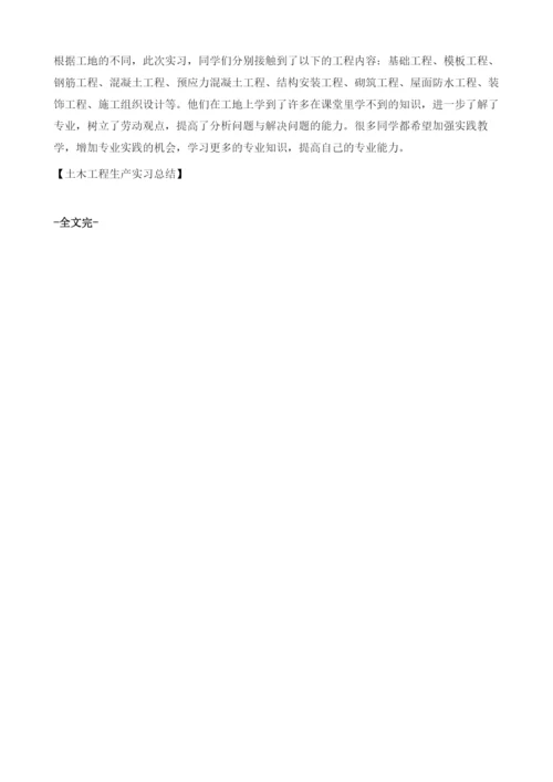 土木工程生产实习总结.docx