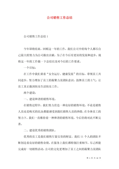 公司销售工作总结.docx