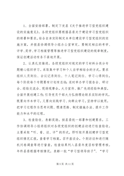 市政办学习型党组织建设意见.docx