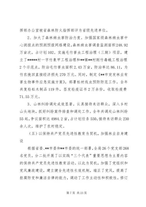 在全局林业工作会议上的报告.docx