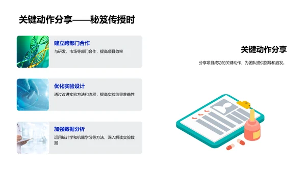 生物项目季报总结PPT模板