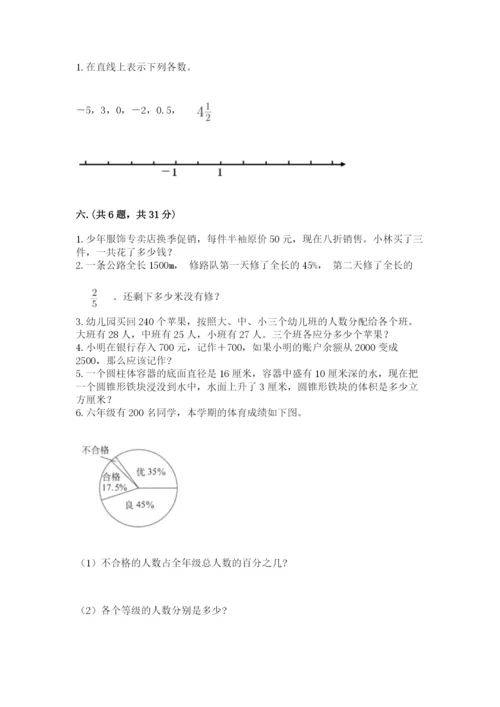 四川省【小升初】2023年小升初数学试卷附答案（基础题）.docx