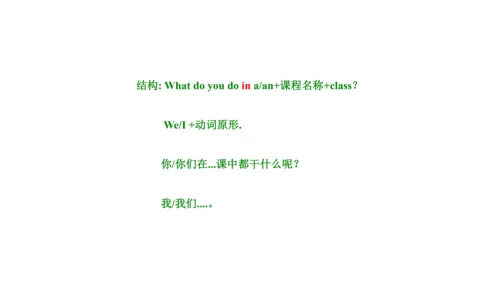 Unit 3  What subject do you like best? 单元知识梳理（单词+句