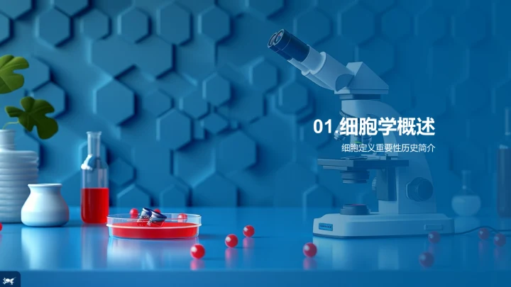 细胞学授课PPT模板