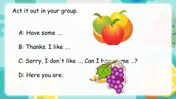 Unit 5 Do you like pears？ Part B Let's talk 课件(共33