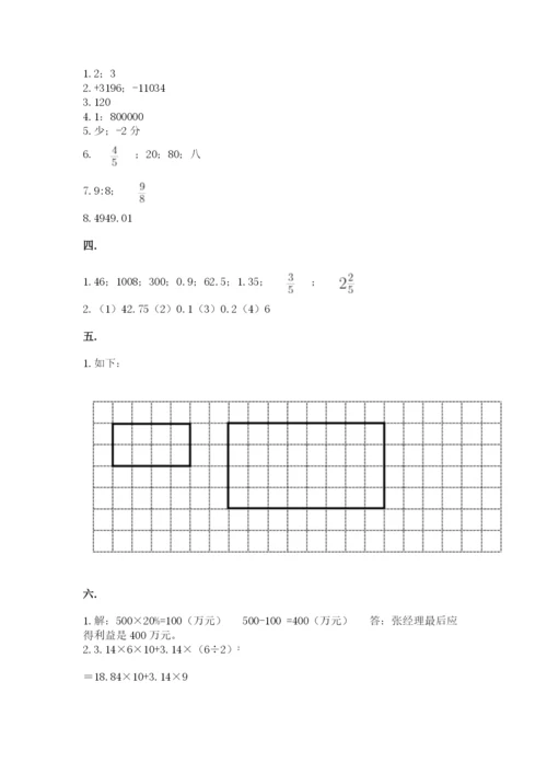 河南省平顶山市六年级下册数学期末考试试卷附答案（基础题）.docx
