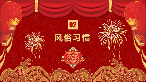 中国传统文化春节习俗PPT模板