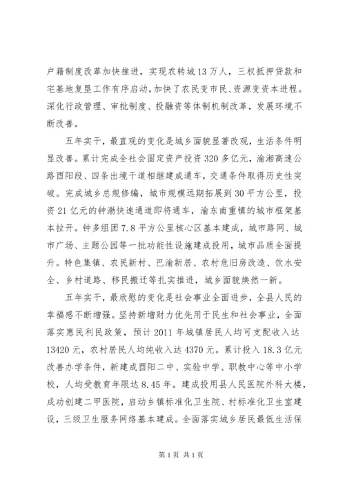 酉阳县第十三次代表大会上的报告.docx