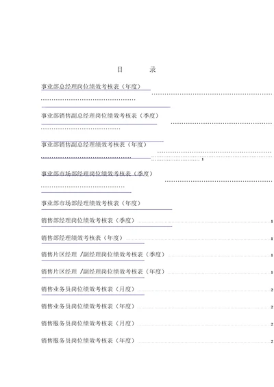 xx股份销售系统绩效考核指标