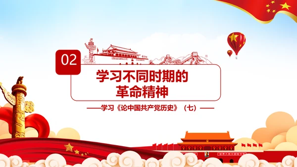 学习论中国共产党历史革命精神党课PPT模板