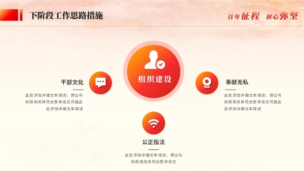 红金风党建工作汇报干部工作汇报述职报告党课ppt模板工作总结