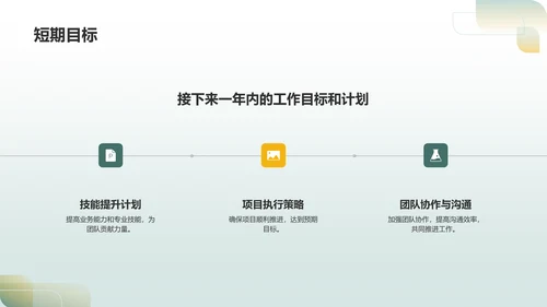 绿色商务转正述职报告PPT模板
