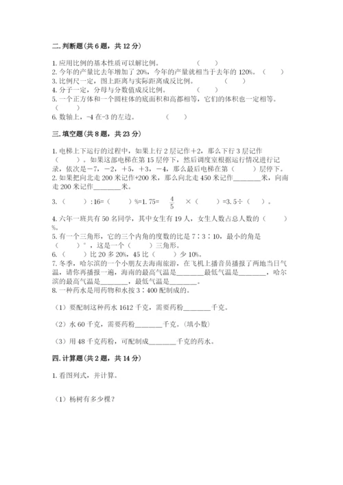 延平区六年级下册数学期末测试卷及1套参考答案.docx