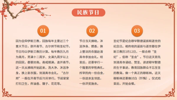 少数民族回族通用PPT模板