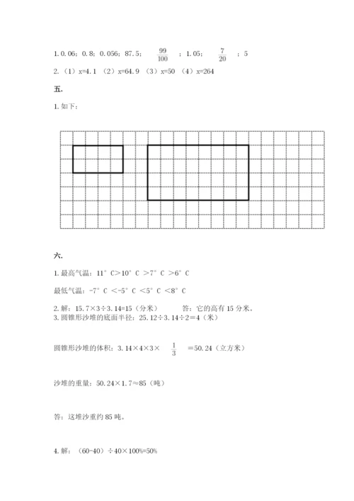 小升初数学综合模拟试卷【考点精练】.docx