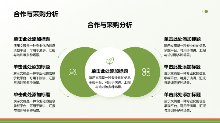 绿色简约风年中运营数据分析PPT