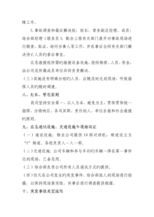 地产公司突发事件应急全新预案.docx