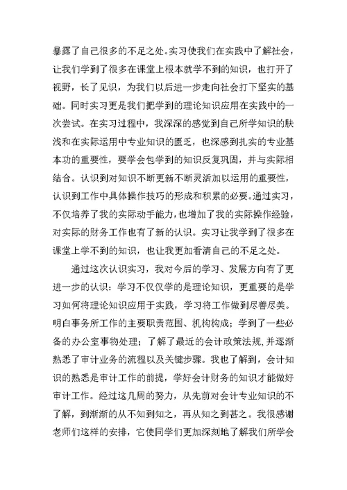 会计事务所,实习报告