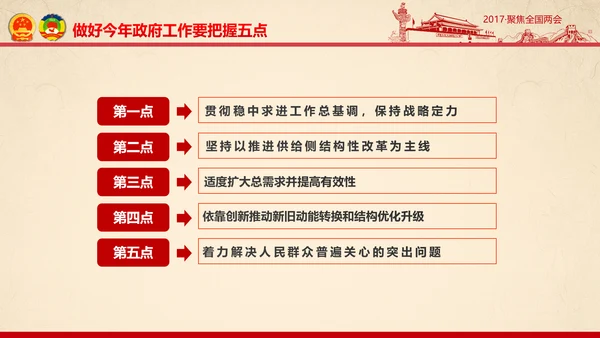 彩墨党政大气聚焦两会精神学习教育PPT