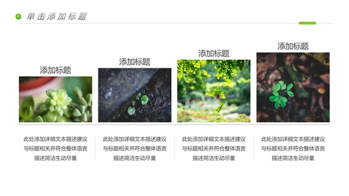 唯美绿色植物生长发芽敬畏生命PPT模板