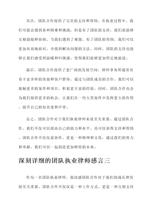 团队执业律师感言