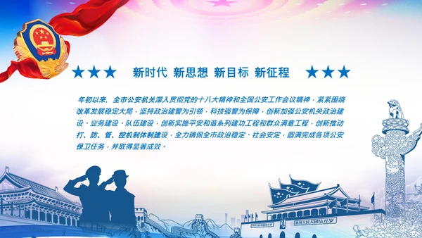 公安局警察交警队刑警工作总结计划PPT