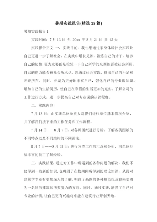 暑期实践报告(精选15篇).docx