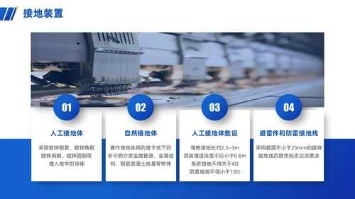 蓝色渐变简约商务电气安全培训PPT模板安全教育
