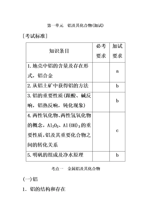专题6 第一单元
